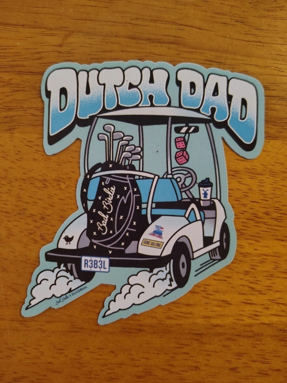 Dutch Bros. Dutch Dad. Bad Birdie Sticker NWT